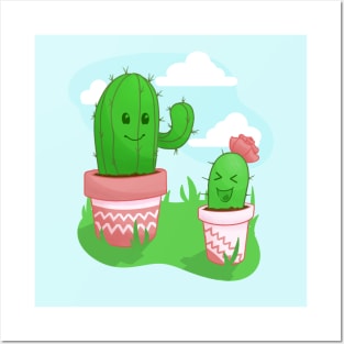 Cute Cactus Buddies Posters and Art